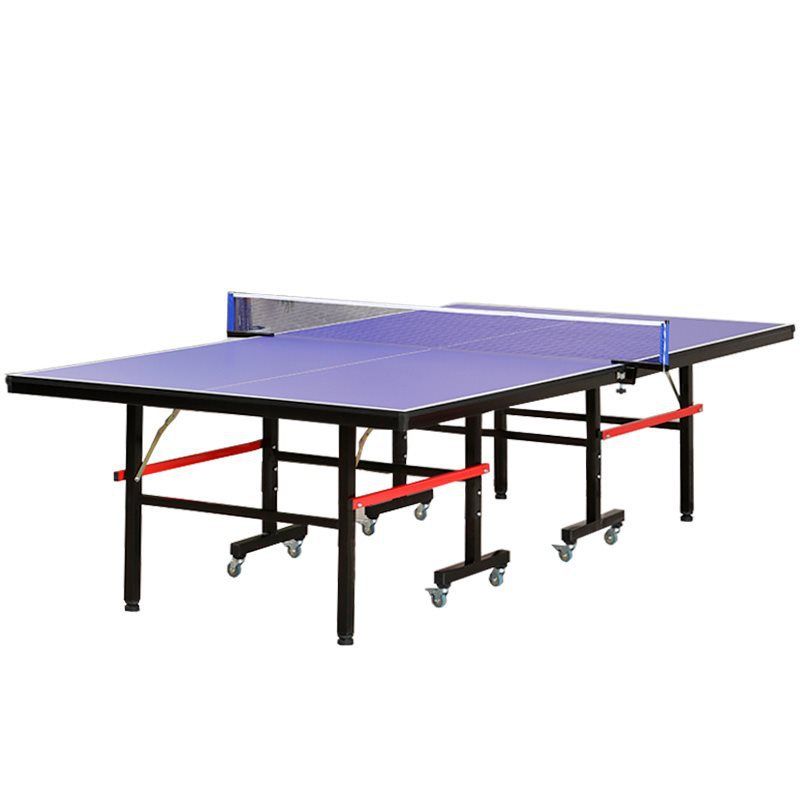Indoor Ping Pong Table with Dark Blue/Olive Green Synthetic Laminate Top, Includes Table Tennis Paddle