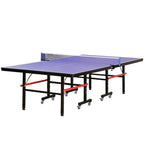 Indoor Ping Pong Table with Dark Blue/Olive Green Synthetic Laminate Top, Includes Table Tennis Paddle