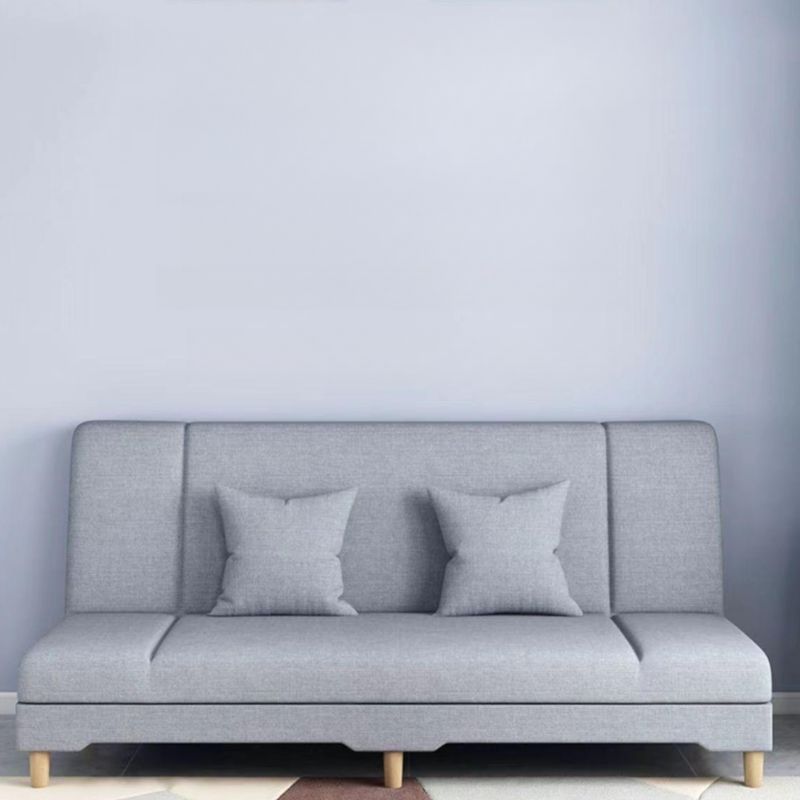 Contemporary Modern Antimicrobial Foldable Cerulean/Dove Grey/Rose Solid Color Sleeper for Seats 3 with 2 Pillows