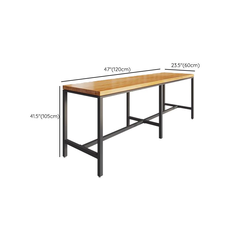 Trendy Rectangle/Square Pub Tables and Chairs for 8/Set for 6/Set for 4 with Footrest, Trestle Base, a Tabletop in Pine and Back for the Bar