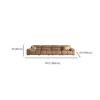 Mocha Full Grain Leather Standard/Single Sofa with 3/1 Pillows
