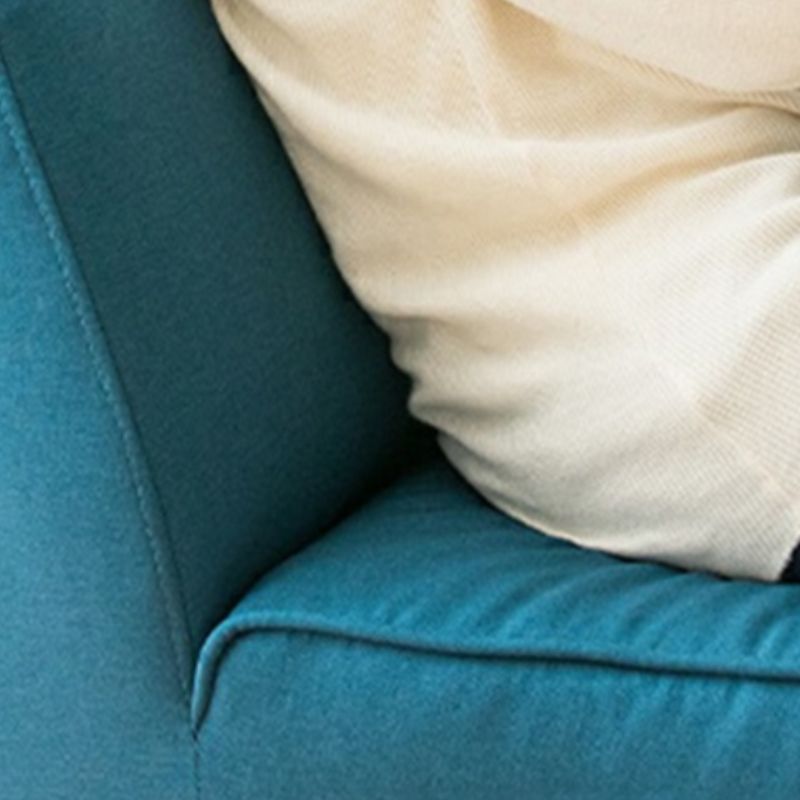 Modern Simple Style Solid Color Right-Arm Chaise Chair for Bedroom with 2 Pillows