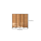 Minimalist Screen Divider in Tan with Translucent Fold-up Design, Available in 3/5/6 Panels, Bambusa Material, Independent