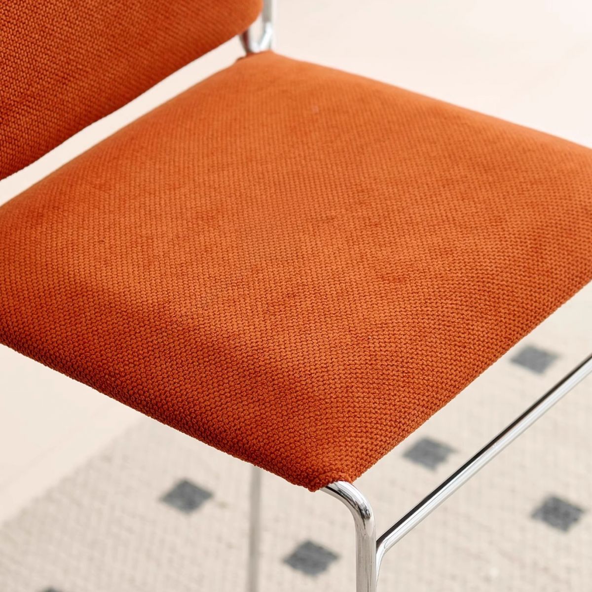 Casual Soft Seating Bar Stools in Midnight Black/White/Amber Color with Back, Pileable, Rectangle Seat Style, and Leg Rest