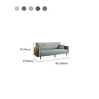 Trendy Scratch-immune Convertible Sofa in Light Gray/Light Blue/Olive Green with Arm, 4-seater/2 People/Seats 3, Receptacle Storage, and 2 Pillows