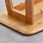 Cosmopolitan Trestle Cocoa/Wood Color Rectangle Pub Table with Grain Wood Foot Support