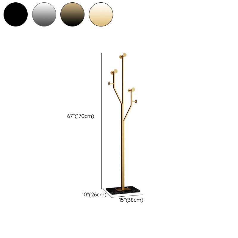 Contemporary Alloy Coat Rack with Metal Hook