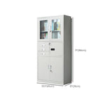 Ivory Trendy Alloy Supplies Cabinet with Locker, Adjustable Shelving, Locking Door, and 1-Wide Compartments