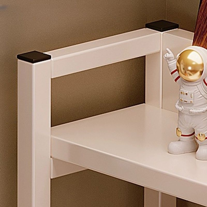 Ergonomic L-Shape Desk with Distortion-resistant Trestle Base, Includes Exterior Shelf and Desk Return, Engineered Wood Top