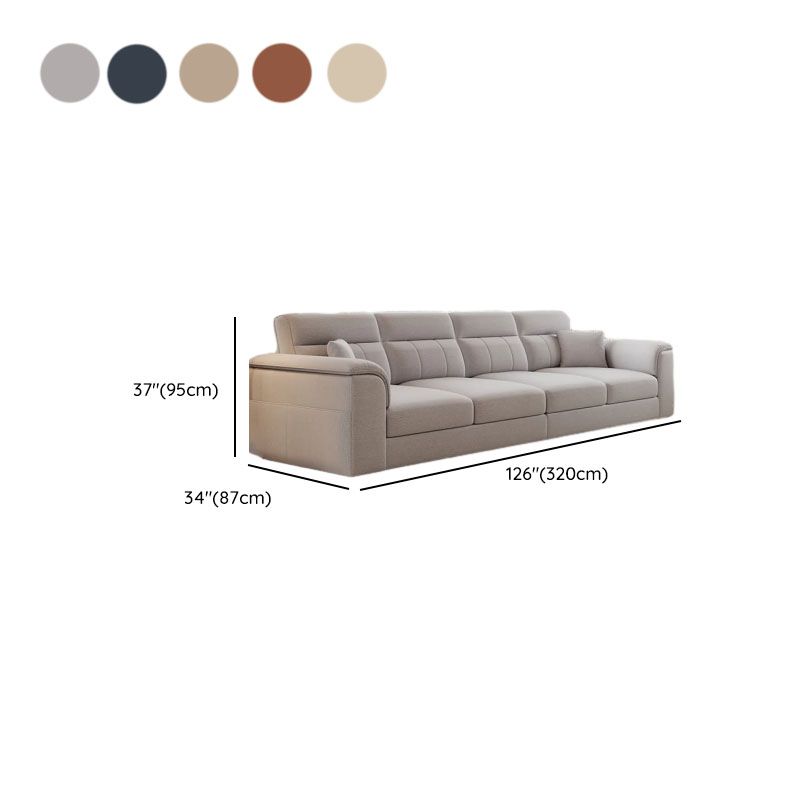 Modish Solid Color Standard Sofa in Light Gray/Light Brown/Beige for 6-Seater/5 Person/4-seater