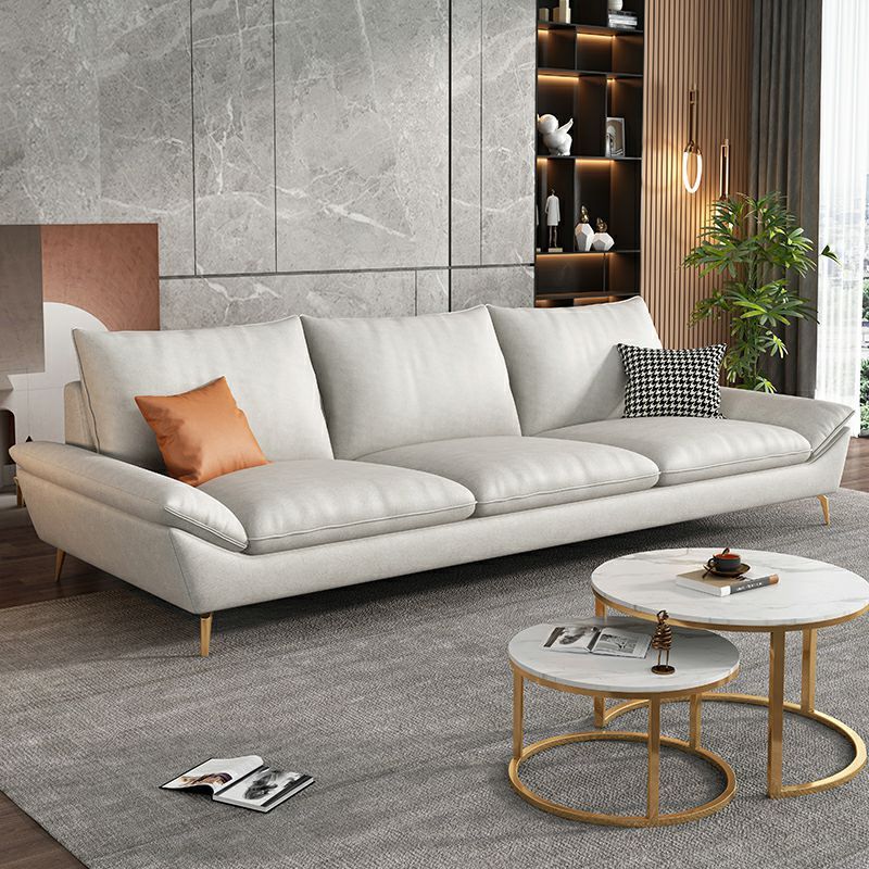 Modern High-Density Sponge Sofa with Water Resistant Seat and Included Pillow