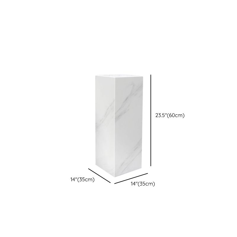 Up to 19 in L x 30 to 39 in/20 to 29 in H Square Marble Stone Unfinished Display Table