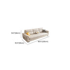 Modish Solid Color Water Resistant Standard Sofa in Chalk, Seats 3/4-seater/5 Person with 3 Pillows
