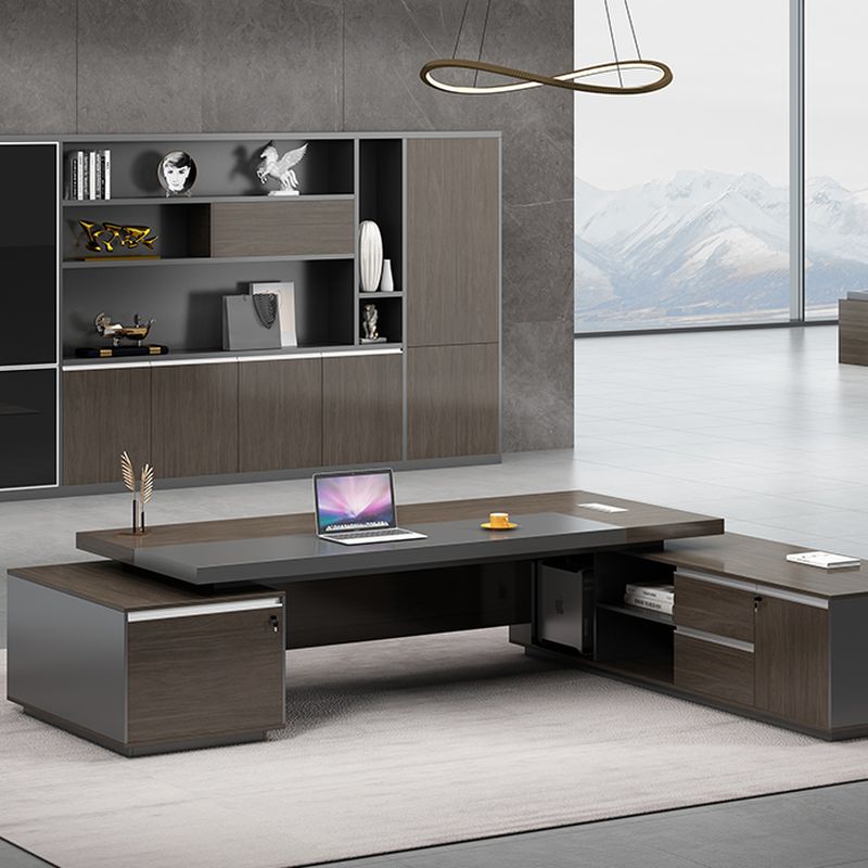 Sepia Trendy Laminate Supplies Cabinet, Scratch Resistant with Shelves, 10 Doors, and 4-Wide/3-Wide/2-Wide Compartments