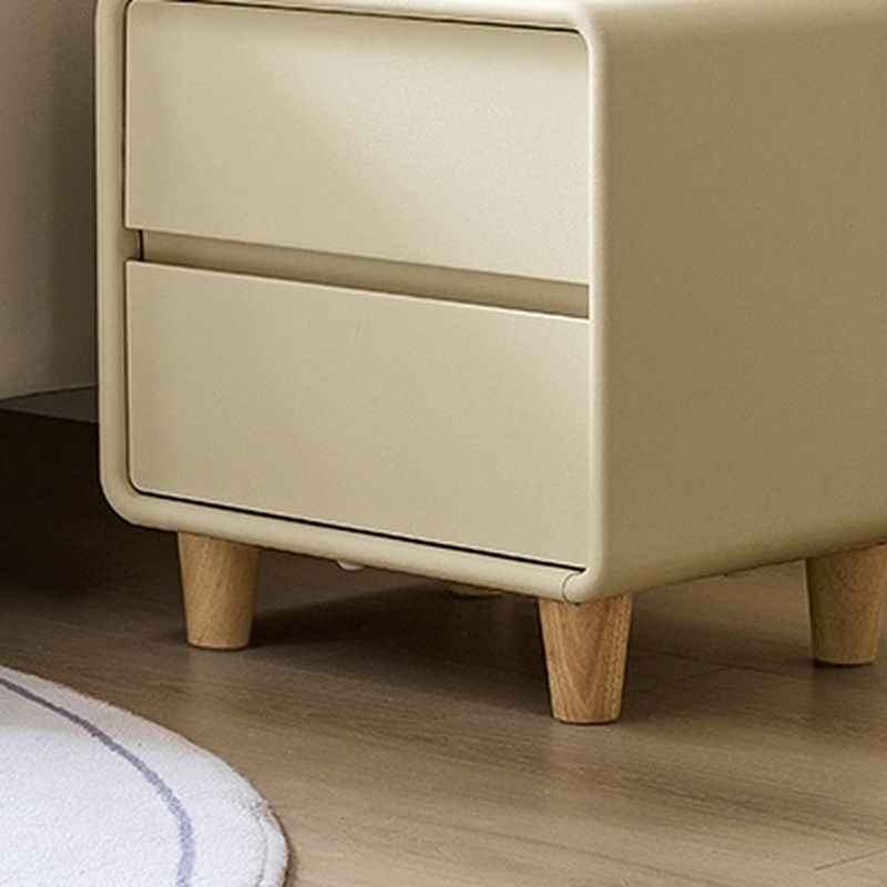 Casual Composite Wood Drawer Storage Nightstand