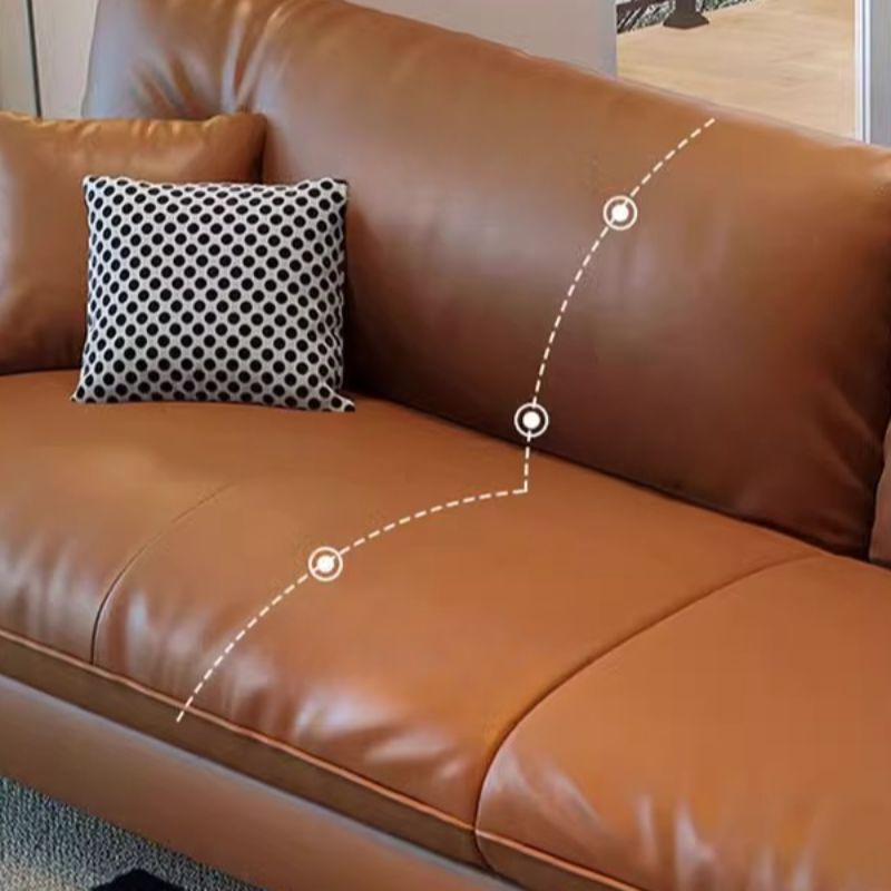 Drawing Room Tear Resistant Standard/Single Sofa in Amber Color with Armrest and 3 Pillows