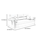 Brown Convertible Settee Furniture Flared Arm Standard Bed Settee