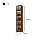 Elegant Glass Display Cabinet with Wood and Lighting Included