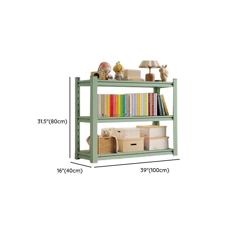 Light Green Minimalist Alloy Shelf with Adjustable Detached Design for General Storage
