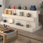 Minimalist Chalk Display Table with Environmentally Friendly Stump Base, Unfinished Finish, 50 in & Above Size, 30 to 39 in Width
