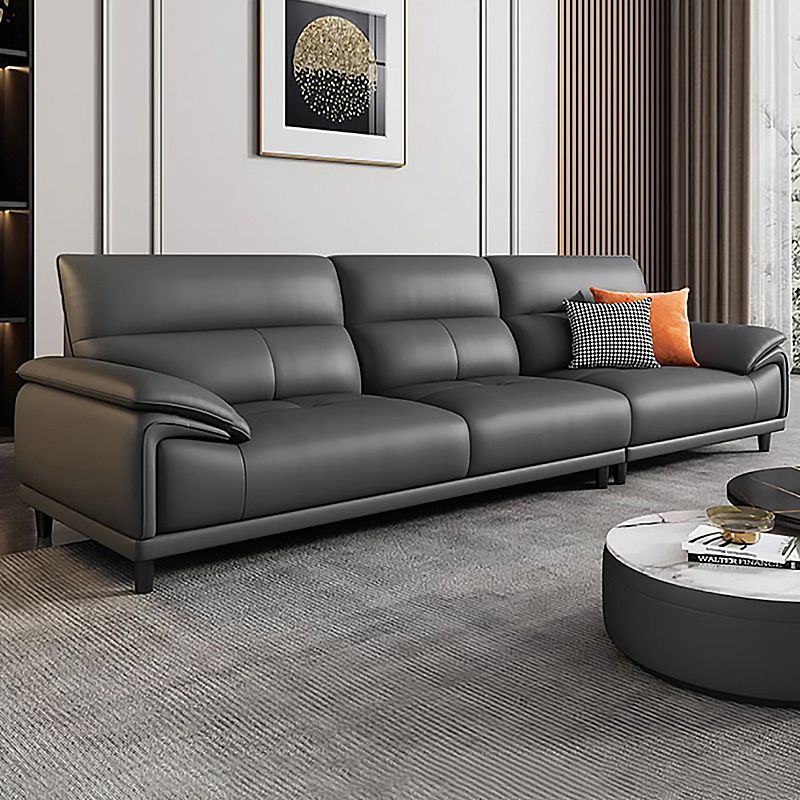 Contemporary Modern Solid Color Tear Resistant Standard Sofa/Loveseat in Ink with 4-seater/3/2 People and 2 Pillows