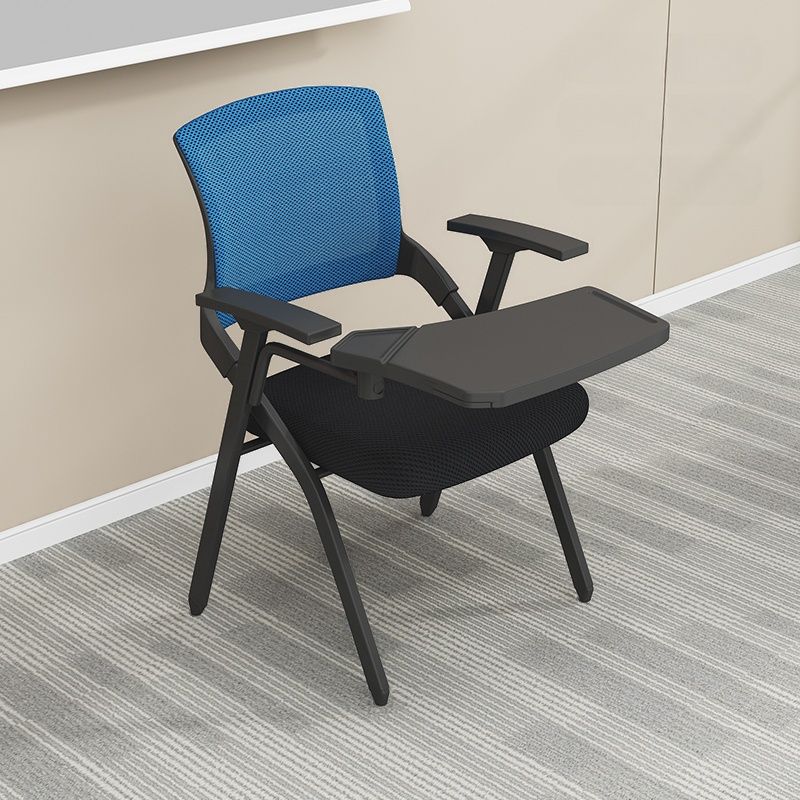 Minimalist Ergonomic Office Furniture with Midnight Black Upholstered Seating and Arms
