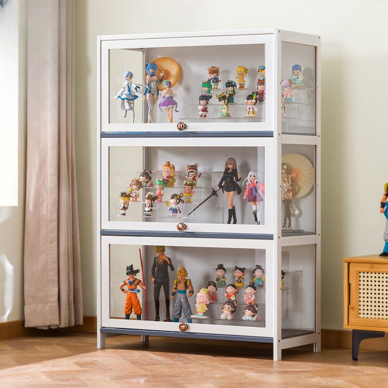Bambusa Flooring Curio Cabinet with Stockroom, 4 Cabinets/3 Cabinets/2 Cabinets, 4 Shelves/3 Shelves/2 Shelves, 4 Doors/3 Doors/2 Doors