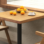 Trendy Rectangle Solid Wood Table with Eased Edges, No Seating, and Assembly Required