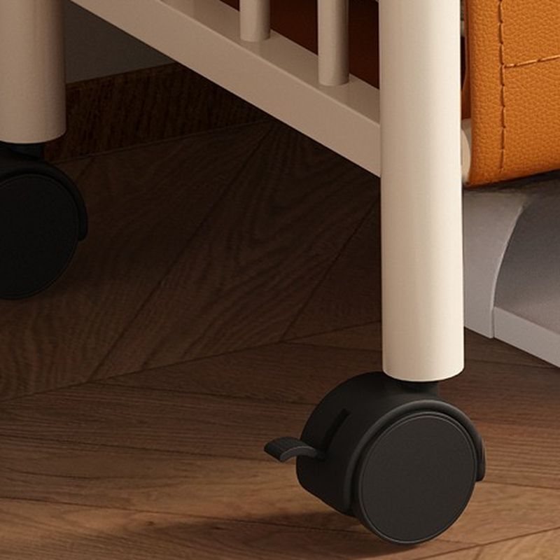 Modern Simple Style/Glam Hall Rack with Receptacle Storage, Steel Frame, 1 Basket, and Alloy Hook
