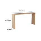 Modern Rectangle Solid Wood Bar Table Set 1/7 Pieces Counter Table with Backless Stools