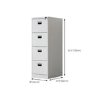 Modern Steel Vertical Filing Cabinet with Lock, Drawers & Self-Close Glides