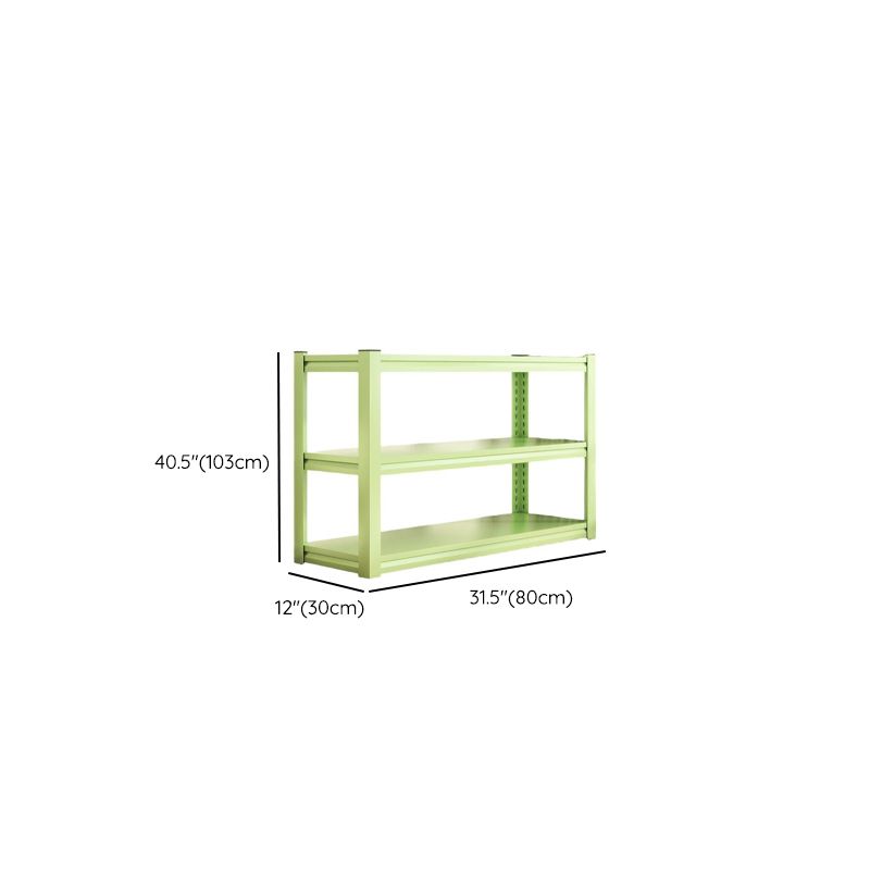 Light Green Casual Cabinet Shelf with 4/5/6 Tiers in Rectangle Shape