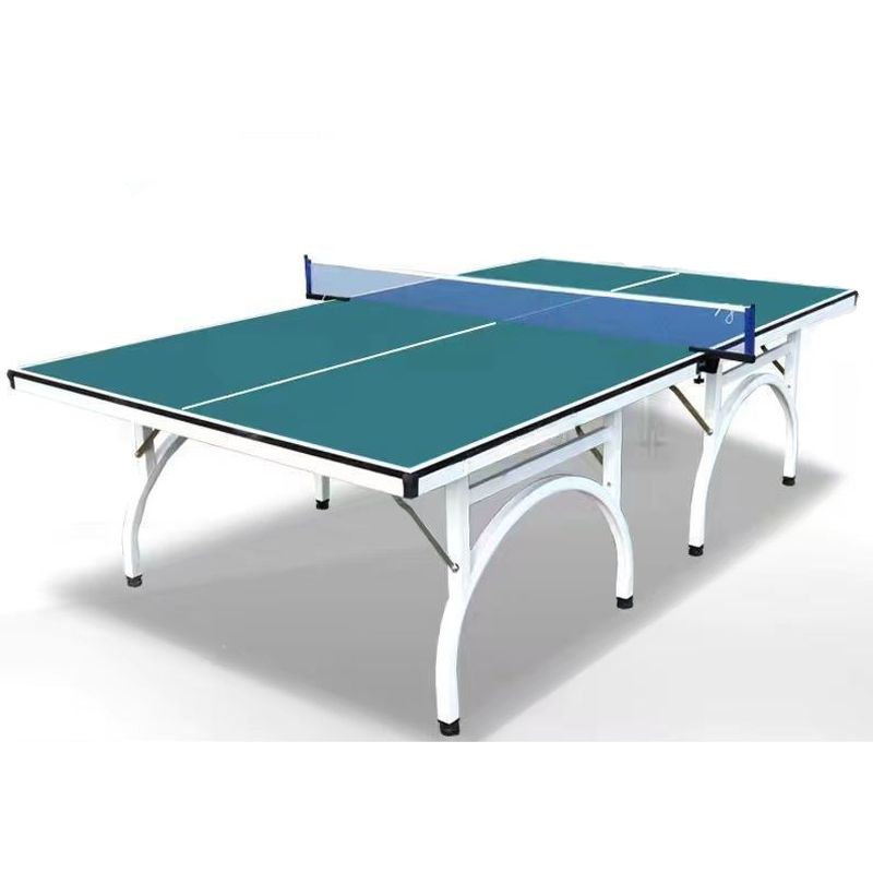 Indoor Ping Pong Table with Olive Green Synthetic Laminate Top, Includes Table Tennis Paddle