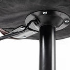Casual Adjustable Lift Rawhide Bar Stools in White/Carmine/Jade Green with Back, Turned Swivel, and Rectangle Seat