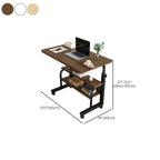 Trendy Manufactured Wood Laptop Cart with Adaptable Height and Casters, Stand Vertical Installation