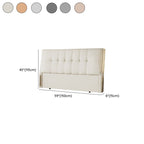 Simplistic Panel Headboard with No Distressing, Piled Tufted Rectangular Design for King/Twin XL/Queen Bed, Sponge Upholstery Fill, Standard Height