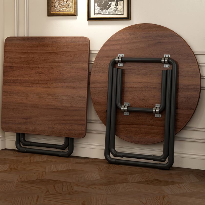 Laminate Dining Table with Crossed Legs, Foldable Square Design for 2-Seater, Anti-Fouling