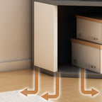Modern Simple Style Nook Decorative Cabinet with 7/6/5 Exterior Shelves, Laminate Countertop in Light Gray/Chalk/Sand