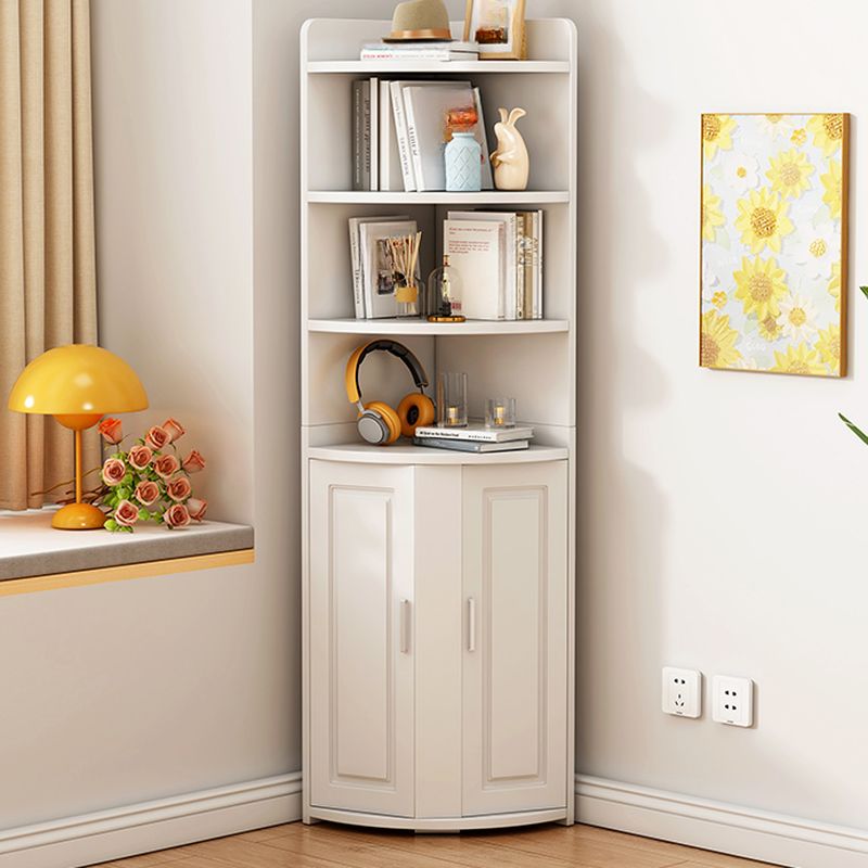 Nook Detached Accent Cabinet with Damp-proof Closet, 4 Exterior Shelves, Grip Bars, and Chalk Top