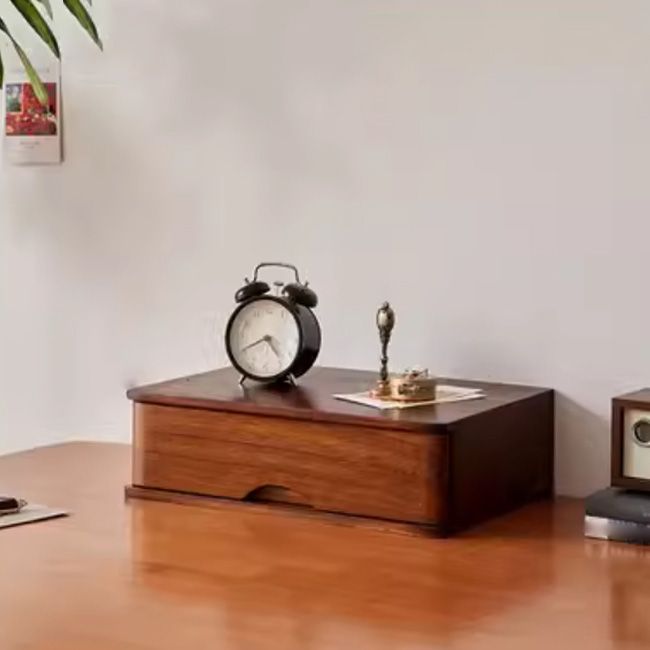 Free Standing Horizontal Filing Cabinet/Vertical Filing Cabinet in Wood with 1 Shelf and Drawer in a Simplistic Style
