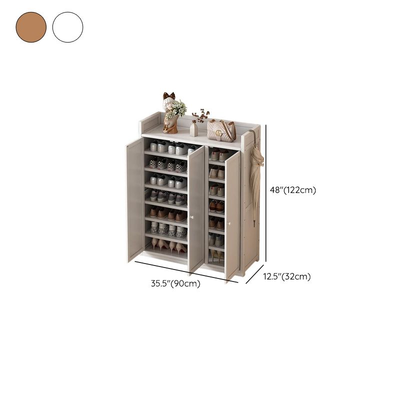Bambusa 7-tier/6 Tiers/8-tier Shoe Displays with Horizontal Sloping Shelves and Dustproof Cover
