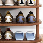 Modern Engineered Wood Shoe Shelf with 6 Tiers and Shelf