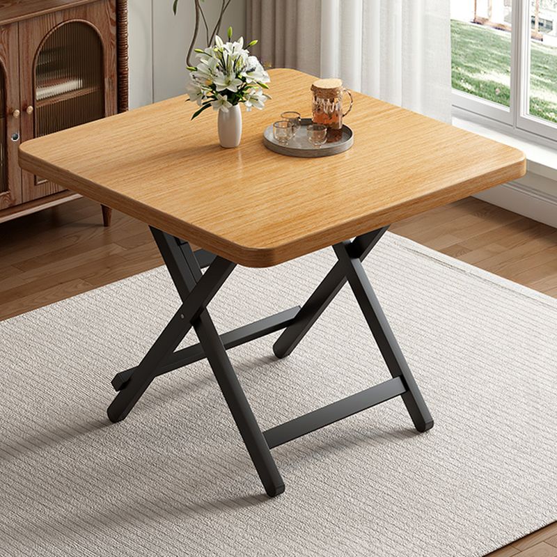 Laminate Dining Table with Crossed Legs, Scratch-repellent, Foldable Square for 2-seater