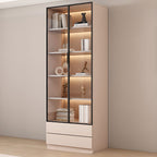 Light Gray Flooring Display Stand/Kitchen Cupboards with Multiple Shelves