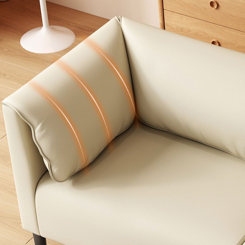 Contemporary Modern Solid Color Stain Resistant Loveseat in Navy Blue/Sage/Amber Color with 2 Pillows, 2-seater