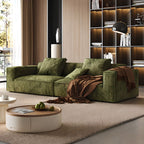 Standard Sofa in Soft-pile Fabric Sage with 3 Pillows