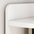 Nook Detached Accent Cabinet with Damp-proof Closet, 4 Exterior Shelves, Grip Bars, and Chalk Top