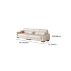 Trendy Solid Color Stain Resistant Standard Sofa/Loveseat/Single Sofa in Beige with Arm, Seats 2 People/5 Person/Seats 3, and 2 Pillows