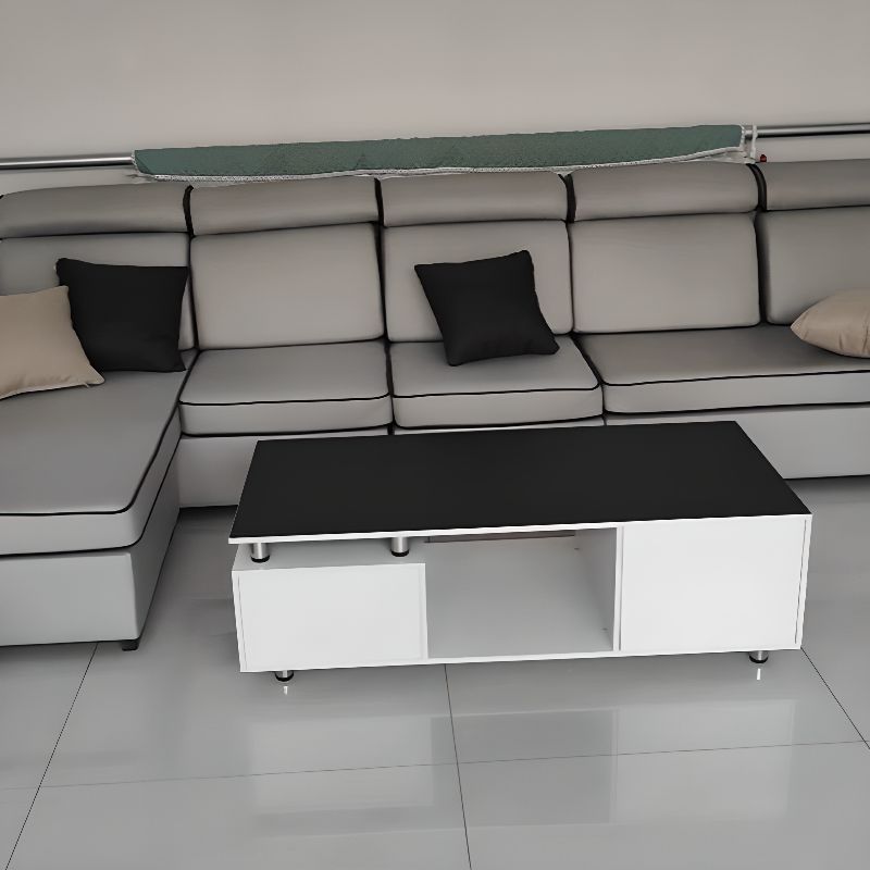 Modish Solid Color Water Resistant Standard Sofa in Light Gray with Receptacle Storage, Seats 5/4/3, and 2/3 Pillows