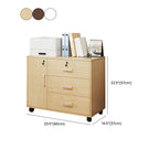 Modern Lockable Wood Filing Cabinet with Key Lock & Drawer / Cabinet